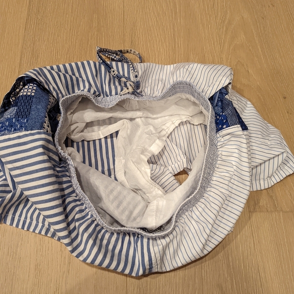 Striped Blue and White Shorts - Picture 3 of 8